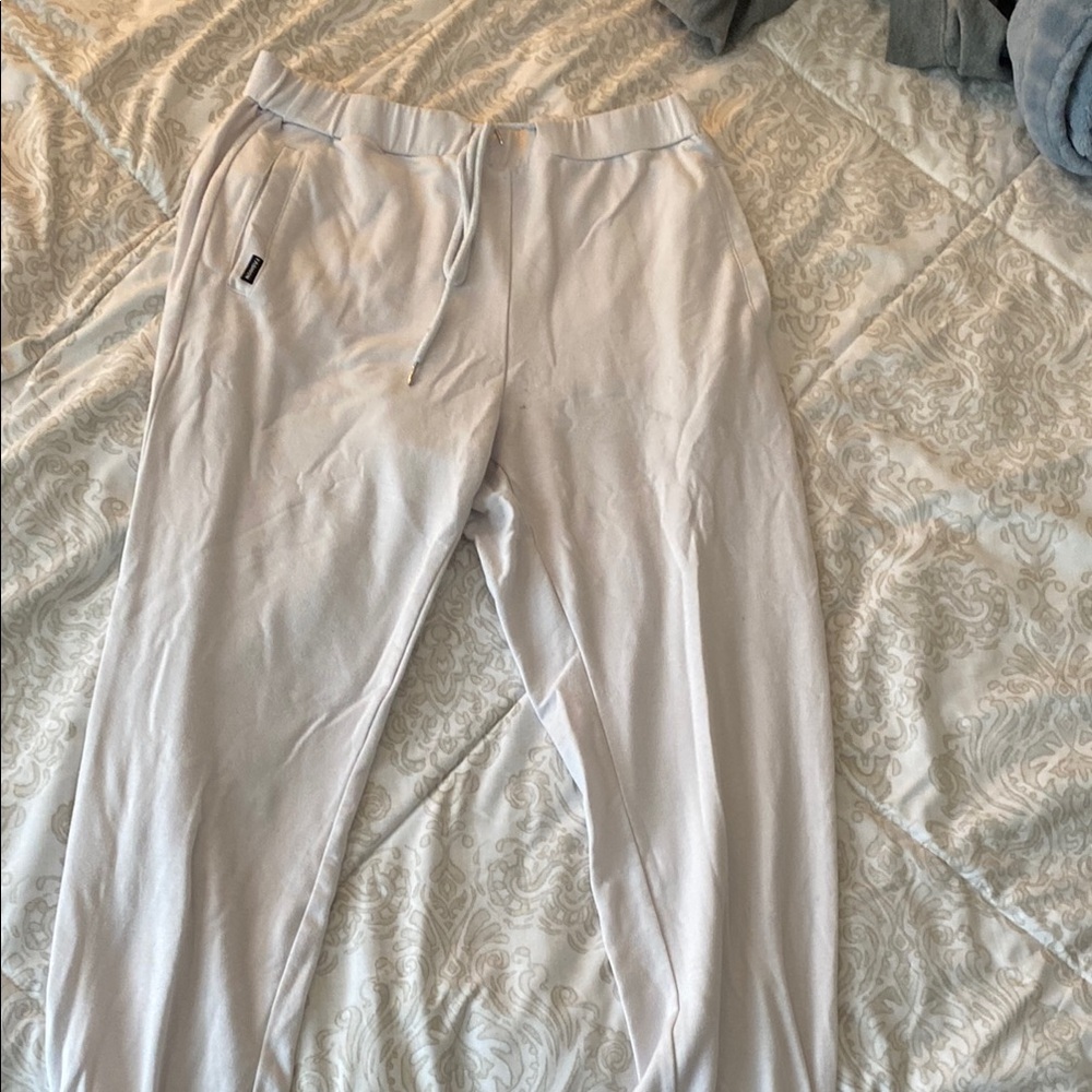 SHEIN Cream Sweatpants Relaxed Fit Joggers